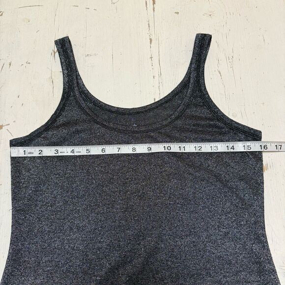 Banana Republic Sparkle Metallic Tank Top Cami Womens Small Pullover Black - Picture 5 of 8